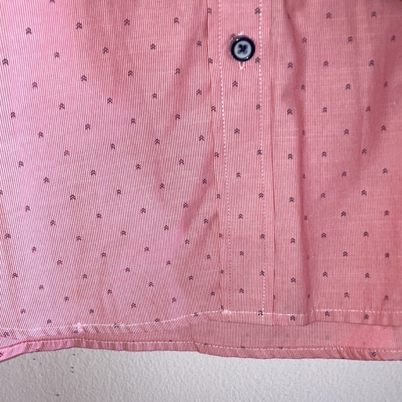 CRAFT & FLOW Pink Long Sleeve Button Down Medium Shirt w Arrow Print - Picture 6 of 9